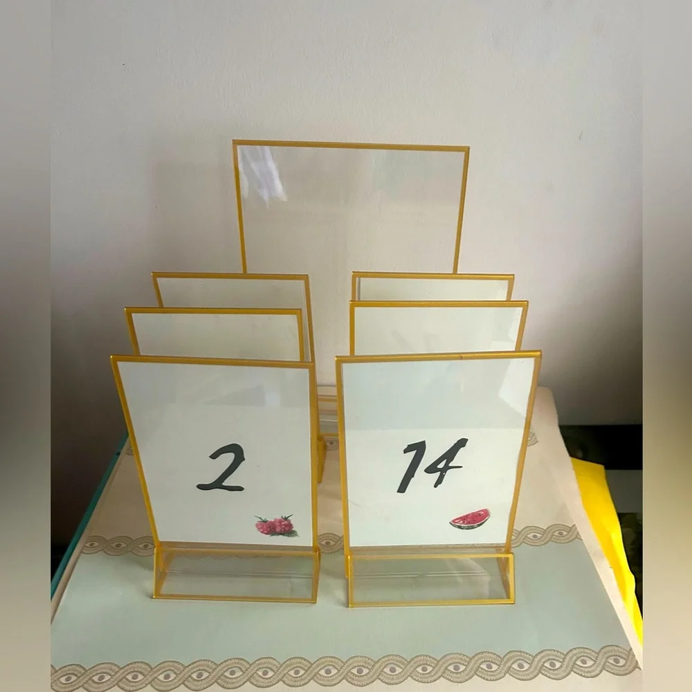 Elegant Gold Picture Frame Accents 6 pack plus 1 wedding bridal prom party